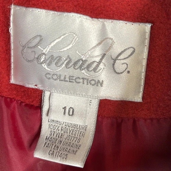 CONRAD C Wool Cashmere Zip Jacket Orange Salmon Coral Lined Pockets Tailored 10 - Picture 6 of 10